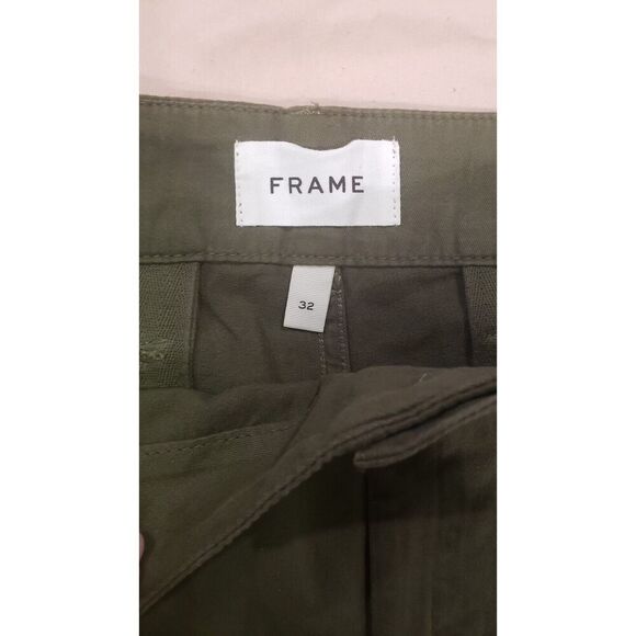 $278 NWT FRAME Washed Surplus Utility Green Cargo Cotton Women's Pants Size 32 - Picture 6 of 7